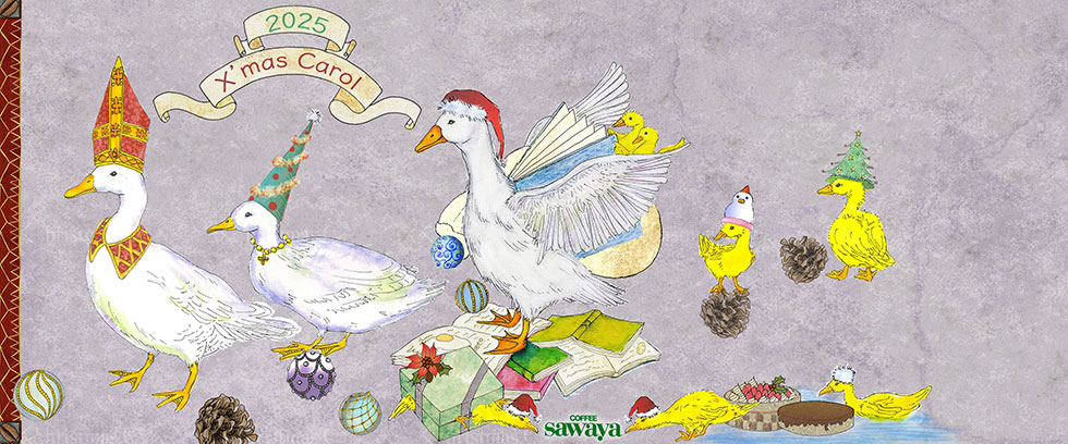 2025年クリスマス缶ラベル あひる