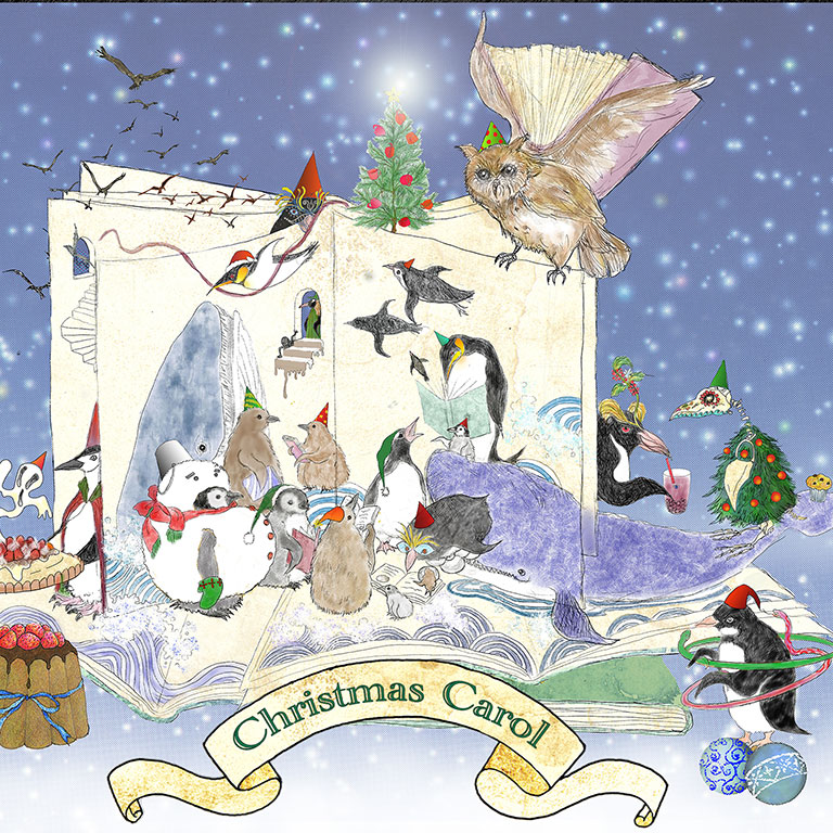 2025年クリスマス缶ラベル 絵本